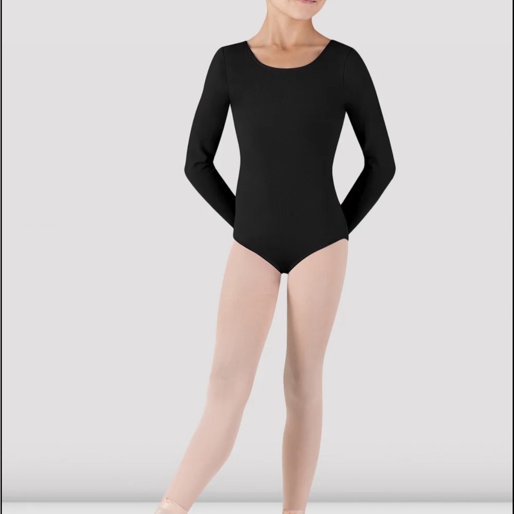 Bloch Black Long-Sleeved Girls Ballet, Dance, Gymnastics Leotard, Size 12